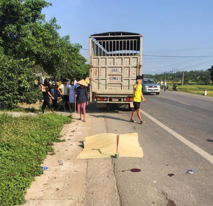 Hiện trường vụ tai nạn.