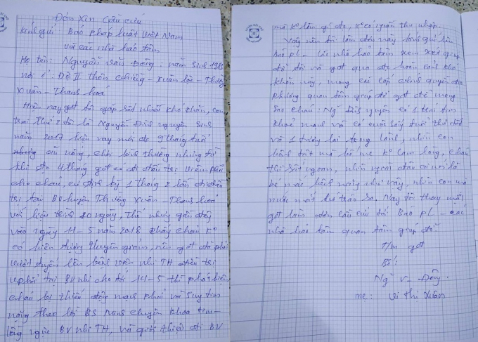 Anh Nguyễn Văn Đ&ocirc;ng đ&atilde; c&oacute; bức t&acirc;m thư đẫm nước mắt gửi đến T&ograve;a soạn v&agrave; c&aacute;c nh&agrave; hảo t&acirc;m.