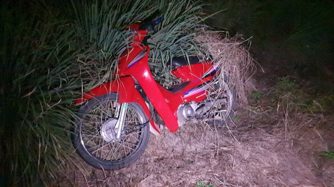 Bị truy đuổi trong đêm, nhiều quái xế lao xe xuống ruộng và lấy cỏ ngụy trang che giấu xe.