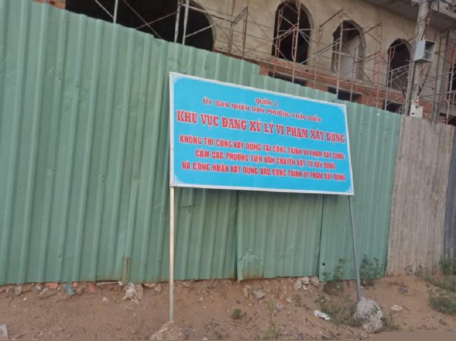 17 công trình vi phạm tại Thảo Điền vẫn chưa bị xử lý.