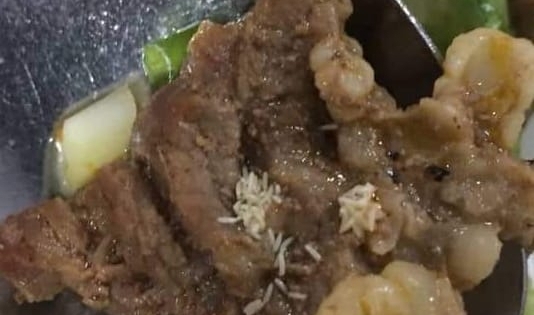 Ám ảnh với suất ăn của công nhân có nhiều ấu trùng