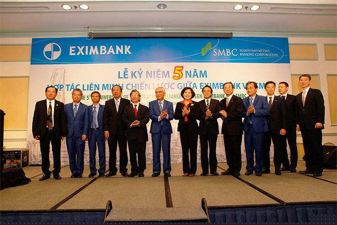 Hình ảnh kỷ niệm 5 năm hợp tác giữa Eximbank và cổ đông chiến lược SMBC