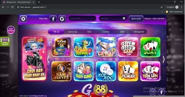 Nhan nhản sòng bạc online