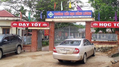 Trường Tiểu học Đồng Lương, nơi xảy ra vụ chém 6 cô trò, gây tử vong một học sinh lớp 5.