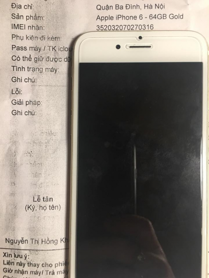 Mỗi lần mang đến Nhật Cường kiểm tra là một lần sửa chữa với chi phí sửa vô cùng lớn. Tổng cộng chị Tô Thanh Hằng đã sửa chữa chiếc điện thoại này ở Nhật Cường 6 lần nhưng liên tục bị lỗi, từ lỗi này sang lỗi khác