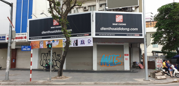 Các cửa hàng của Nhật Cường đang đóng cửa.