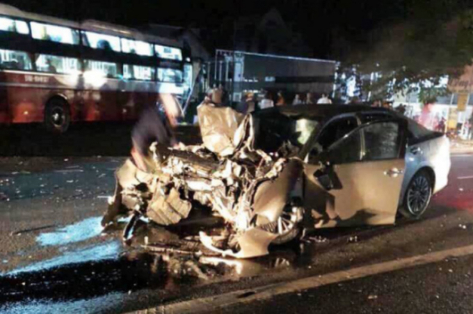 Hiện trường vụ tai nạn.