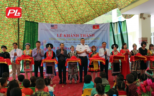 Hà Giang: Khánh thành công trình Trường Mầm non trị giá hơn 10 tỷ đồng do  Bộ Tư lệnh Thái Bình Dương tài trợ