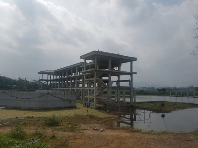 Trạm bơm tiêu Sơn Tình do Cty Tự Lập thi công từng bị dư luận phản ánh (ảnh Dân việt)
