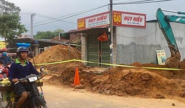 Sập c&ocirc;ng tr&igrave;nh đường ống tho&aacute;t nước, một c&ocirc;ng nh&acirc;n tử vong