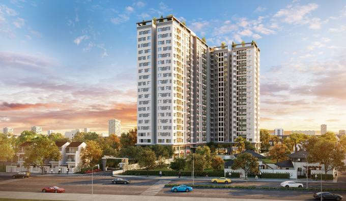 Phối cảnh Khu căn hộ biệt lập 4.0 Happy One ngay mặt tiền Đại lộ Bình Dương.