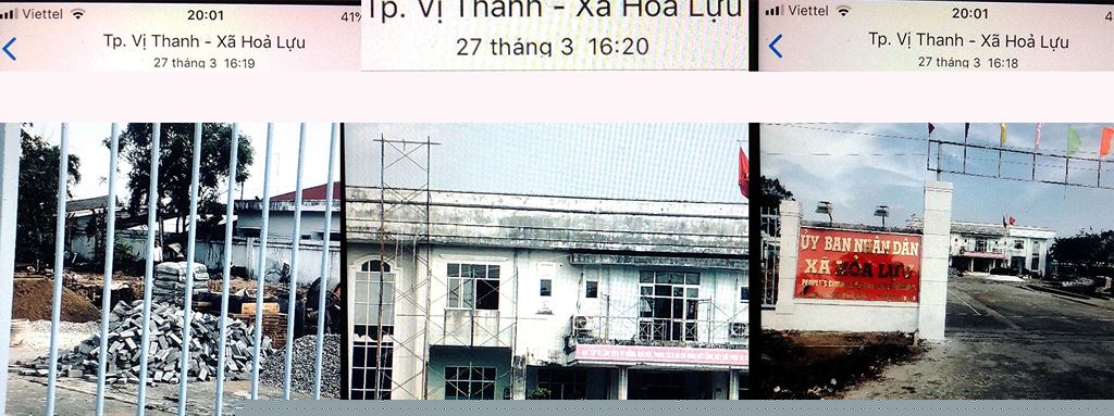 Hình ảnh Nhà thầu Hoàng Phú ghi lại tại công trình Khu hành chính UBND xã Hỏa Lựu (TP. Vị Thanh, tỉnh Hậu Giang) chiều 27/3/2019