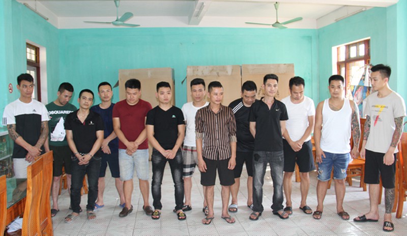 Các đối tượng bị bắt giữ.