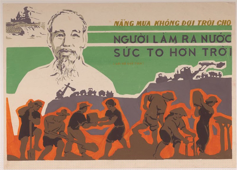 Bức tranh cổ động của nữ họa sĩ Minh Phương 