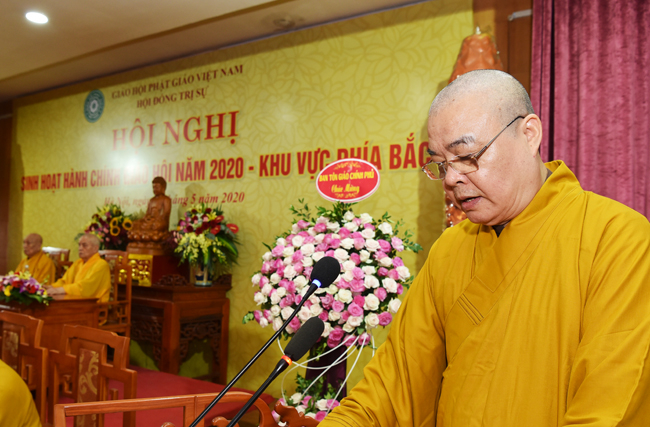 Ho&agrave; thượng Th&iacute;ch Thanh Nhiễu - Ph&oacute; Chủ tịch Thường trực Hội đồng Trị sự (HĐTS) GHPGVN.