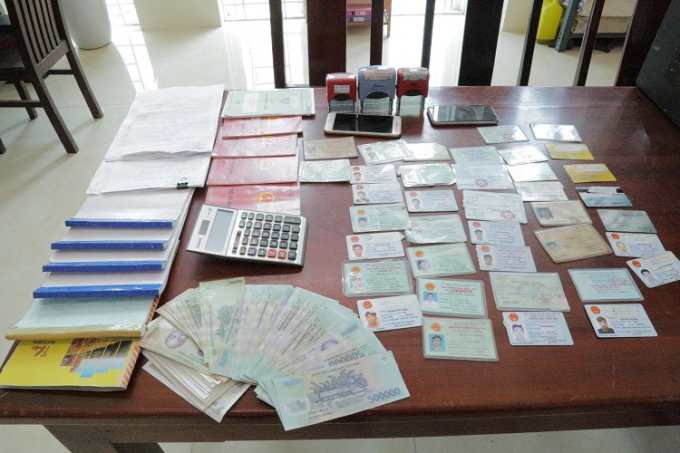 Tang vật thu giữ được