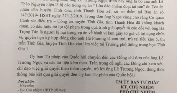 Phó Chủ nhiệm Ủy ban Tư pháp Quốc hội đề nghị Bộ Công an làm rõ vụ nghi làm bằng giả, con dấu giả?