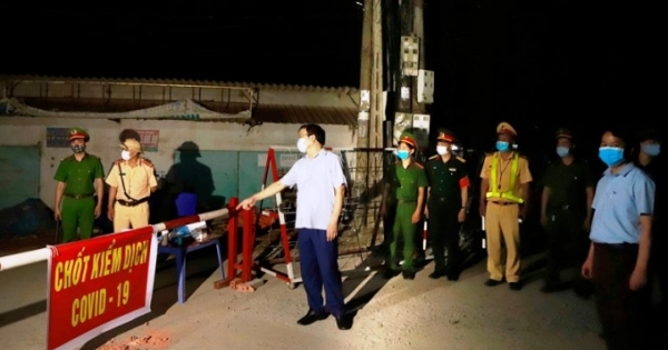 Lập 4 chốt kiểm soát dịch Covid-19 ở thôn Báo Văn 1, huyện Yên Lạc