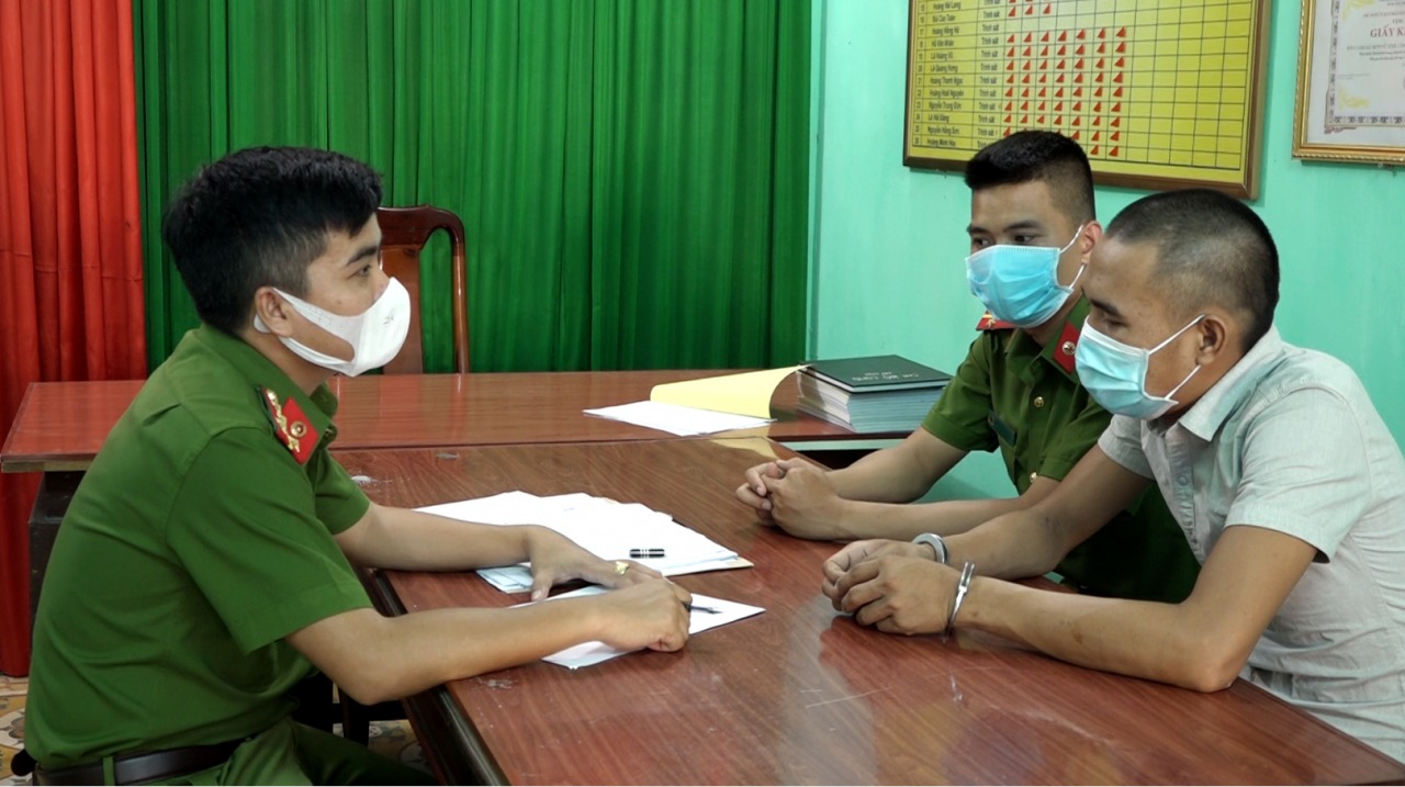 Cơ quan Công an đang lấy lời khai đối tượng Sỷ