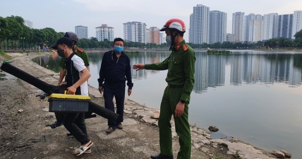 Sẽ xử lý nghiêm các trường hợp câu cá tại hồ điều hòa Định Công trong thời gian phòng, chống dịch Covid-19