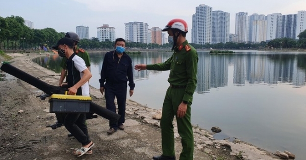 Sẽ xử lý nghiêm các trường hợp câu cá tại hồ điều hòa Định Công trong thời gian phòng, chống dịch Covid-19