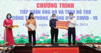 Nhiều cá nhân, tổ chức ủng hộ công tác phòng, chống dịch Covid-19 trên địa bàn Hà Nội