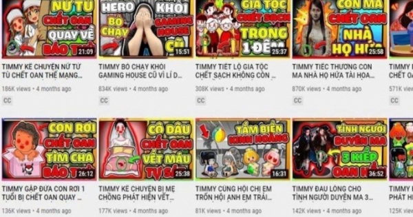 Cục Trẻ em đề nghị xóa clip độc hại trên kênh TIMMY TV