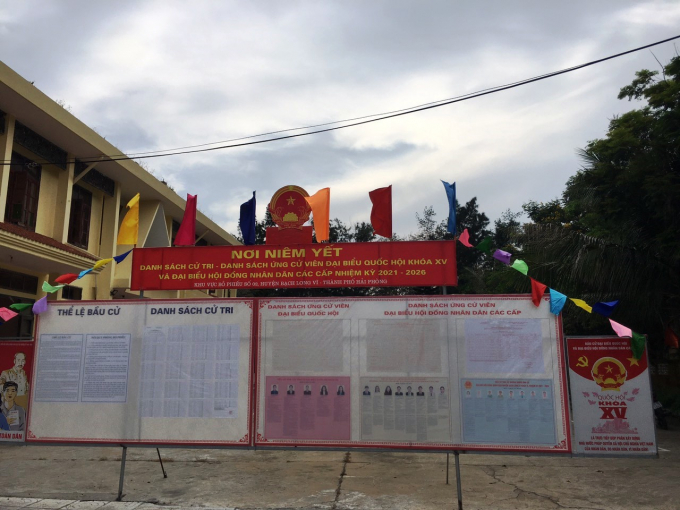 Khu vực bỏ phiếu số 2 tại huyện đảo Bạch Long Vĩ.