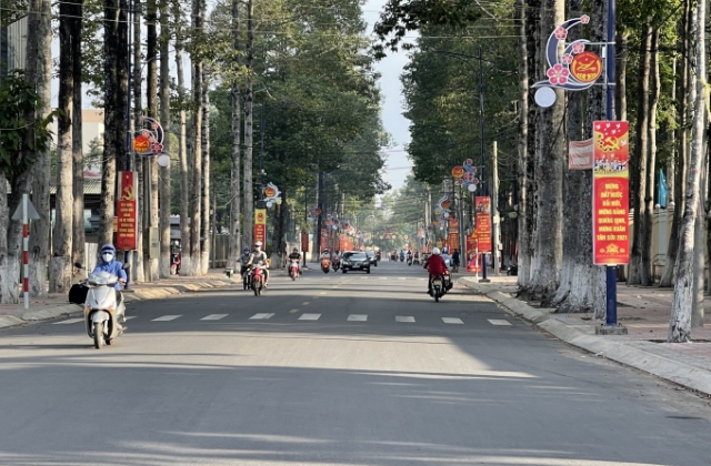 Long Thành rực rỡ cờ hoa chào mừng ngày bầu cử