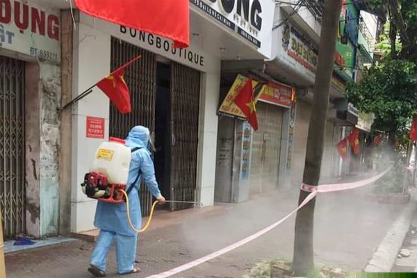 Khu vực nhà bệnh nhân được khử khuẩn