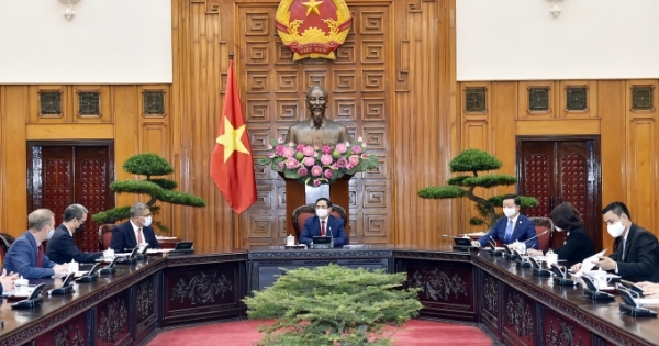 Thủ tướng Chính phủ Phạm Minh Chính tiếp Chủ tịch COP26