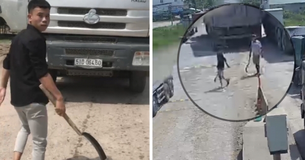 Tài xế đòi chém nhân viên trạm thu phí BOT vì bị yêu cầu mua vé