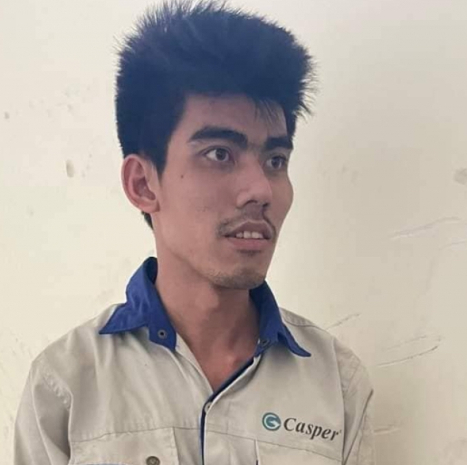 Đối tượng Phúc tại cơ quan Công an.