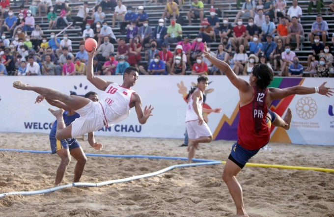 Bóng ném bãi biển Việt Nam có cơ hội giành huy chương Vàng. (Ảnh: Quý Trung/TTXVN)