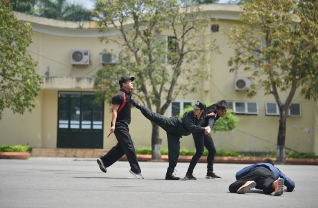 Những hình ảnh ấn tượng tại buổi diễn tập của hàng trăm cán bộ chiến sỹ Học viện CSND