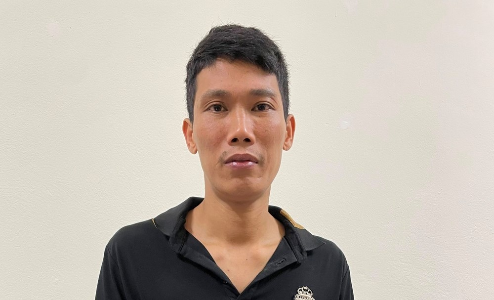 Đối tượng Luân tại cơ quan Công an.