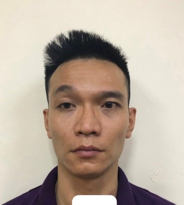 Đối tượng Nguyễn Việt Hưng tại cơ quan Công an.