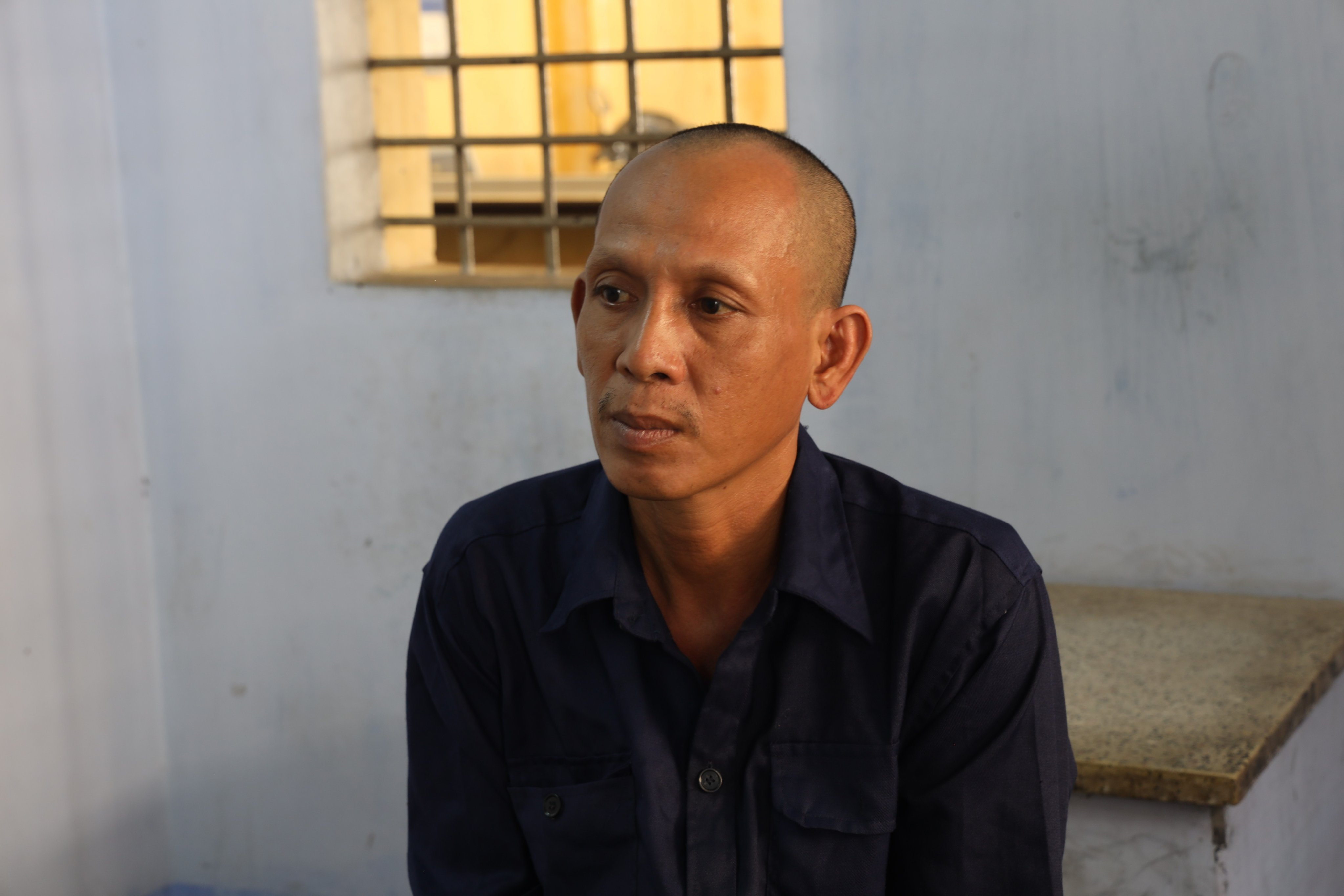 Đối tượng Bảo tại cơ quan C&ocirc;ng an.