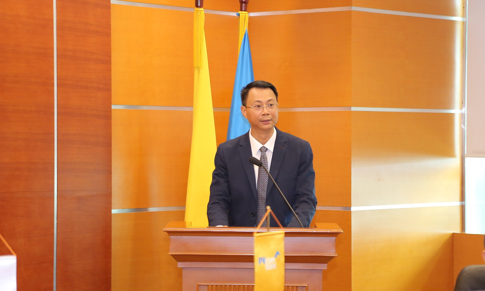 Ông Lê Anh Dũng, đại diện Vụ Thanh toán – NHNN phát biểu tại lễ ký kết