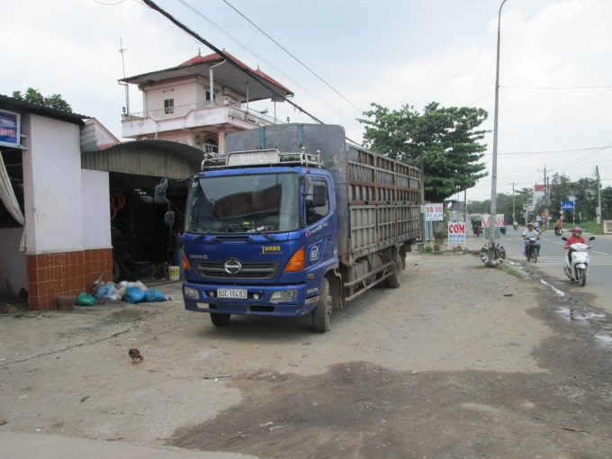 Chiếc xe tải g&acirc;y tai nạn.