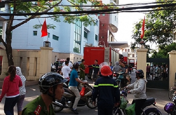 Trụ sở Đ&agrave;i PT - TH nơi xảy ra vụ hỏa hoạn.