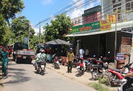 Hiện trường xảy ra vụ &aacute;n mạng.