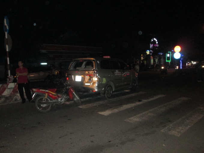 Hiện trường vụ tai nạn.