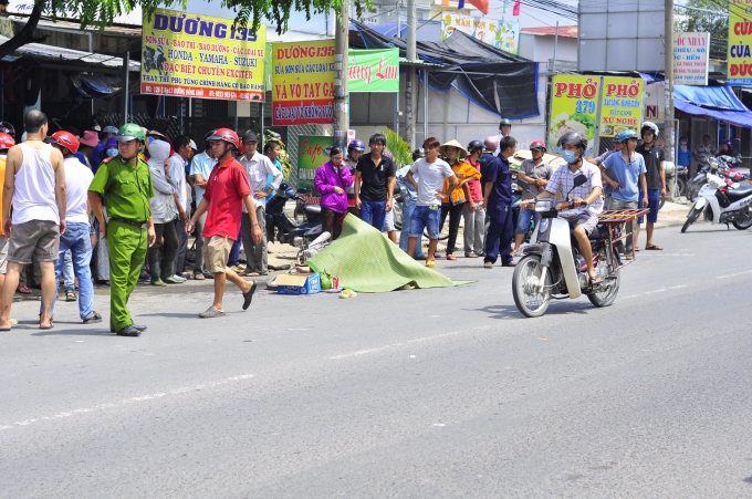 Hiện trường vụ tai nạn.