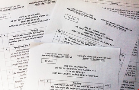 Điều tra vụ tố &lsquo;mua b&aacute;n đề thi c&ocirc;ng chức&rsquo;