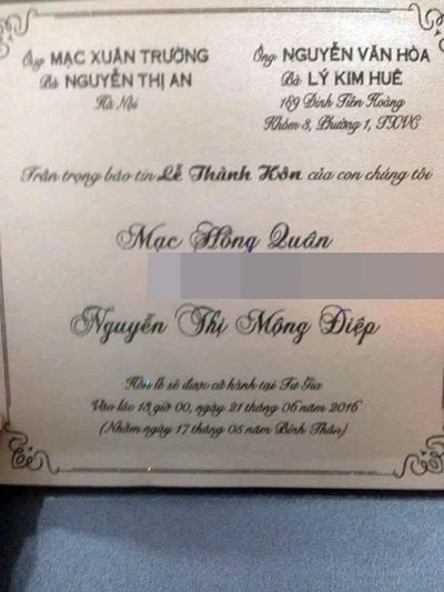 Thiệp mời đ&atilde; chuẩn bị sẵn s&agrave;ng.&nbsp;