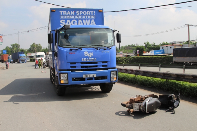 Hiện trường vụ tai nạn.