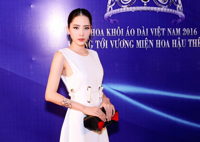 Nam Em xuất hiện tại đ&ecirc;m chung kết Hoa kh&ocirc;i &aacute;o d&agrave;i 2016.