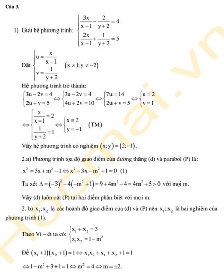 Gợi &yacute; đ&aacute;p &aacute;n đề thi m&ocirc;n To&aacute;n kỳ thi tuyển sinh lớp 10 tại H&agrave; Nội