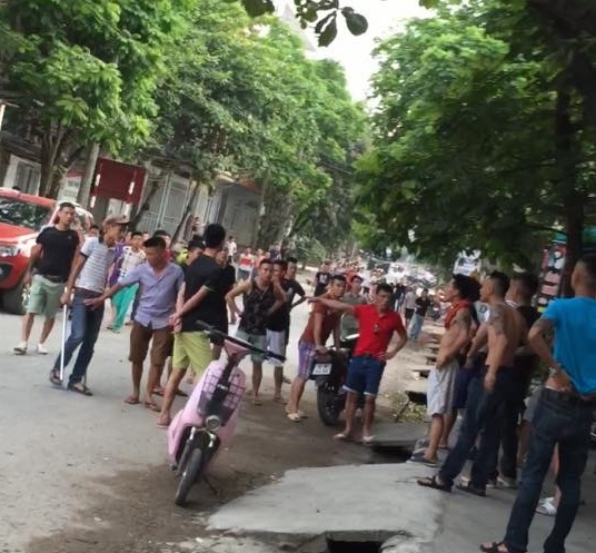 Hiện trường nơi xảy ra vụ việc. (ảnh: FB Thu Thủy)